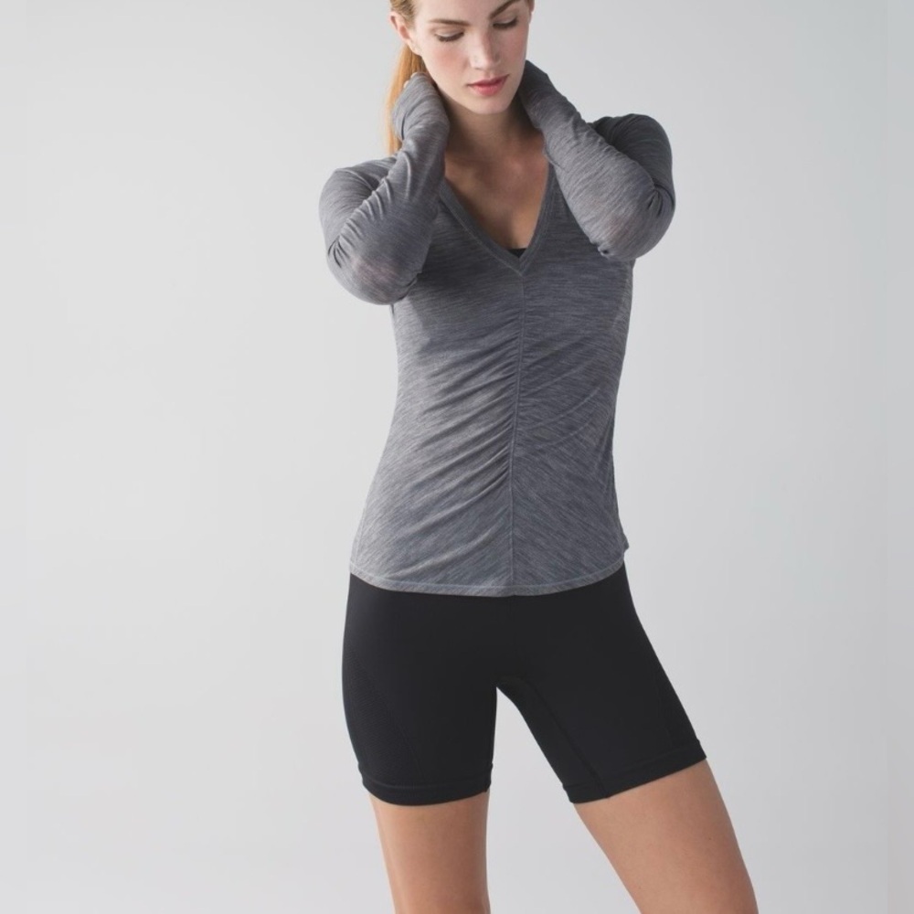 Lululemon Interval Long Sleeve Heathered Slate